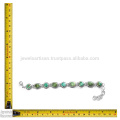 Turquoise Gemstone 925 Silver Bracelet, Wholesale Gemstone Silver Jewelry From India